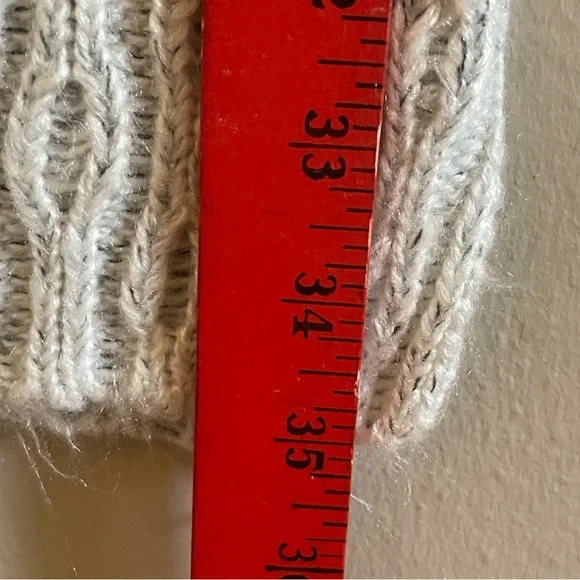 Dex Oatmeal Knit Short Sleeve V-Neck Sweater Dress – Size Medium EUC - Picture 12 of 13